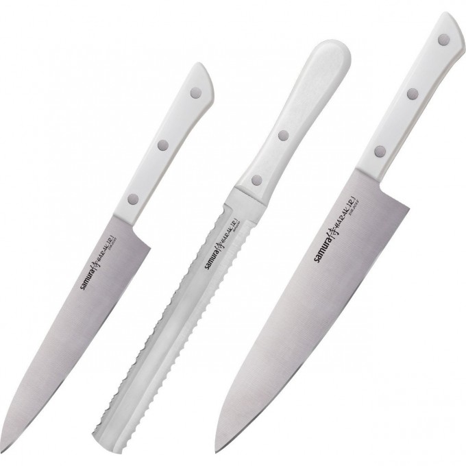 Набор из 3-х ножей SAMURA HARAKIRI SHR-0230W SHR-0230W/K Набор из 3-х ножей SAMURA HARAKIRI SHR-0230W SHR-0230W/K