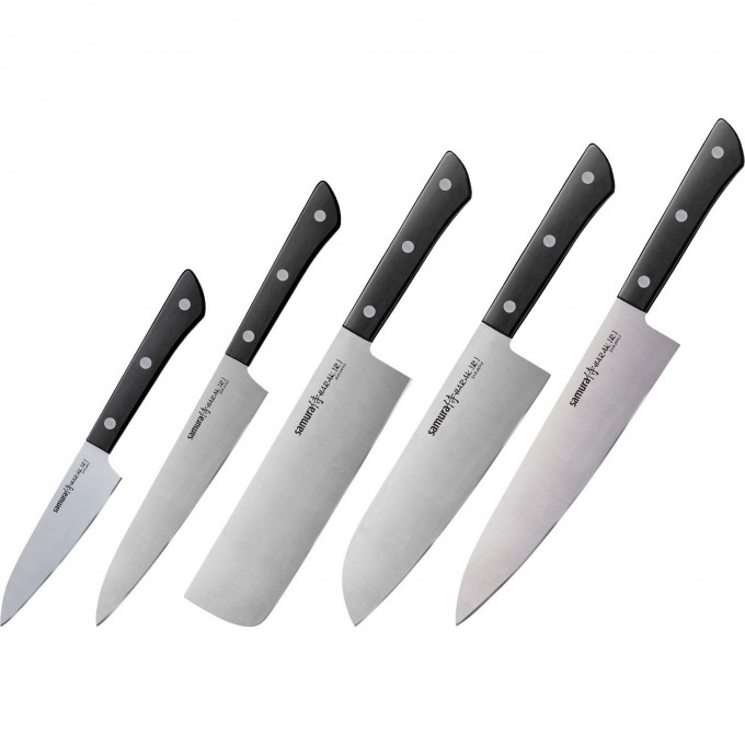 Набор из 5-ти ножей SAMURA HARAKIRI SHR-0250B SHR-0250B/K Набор из 5-ти ножей SAMURA HARAKIRI SHR-0250B SHR-0250B/K
