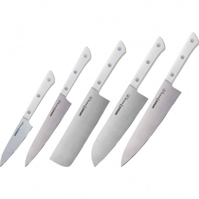 Набор из 5-ти ножей SAMURA HARAKIRI SHR-0250W SHR-0250W/A Набор из 5-ти ножей SAMURA HARAKIRI SHR-0250W SHR-0250W/A