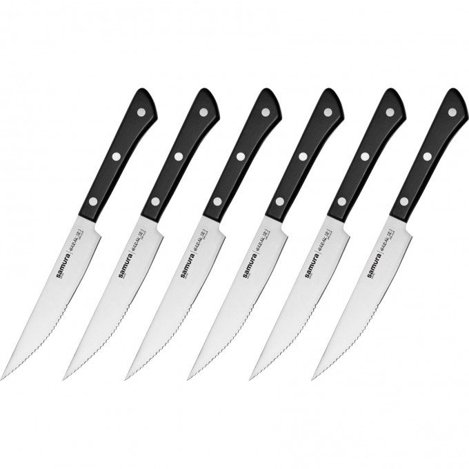 Набор из 6-ти стейковых ножей SAMURA HARAKIRI SHR-0260B SHR-0260B/A Набор из 6-ти стейковых ножей SAMURA HARAKIRI SHR-0260B SHR-0260B/A