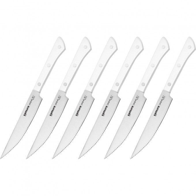 Набор из 6-ти стейковых ножей SAMURA HARAKIRI SHR-0260W SHR-0260W/A Набор из 6-ти стейковых ножей SAMURA HARAKIRI SHR-0260W SHR-0260W/A