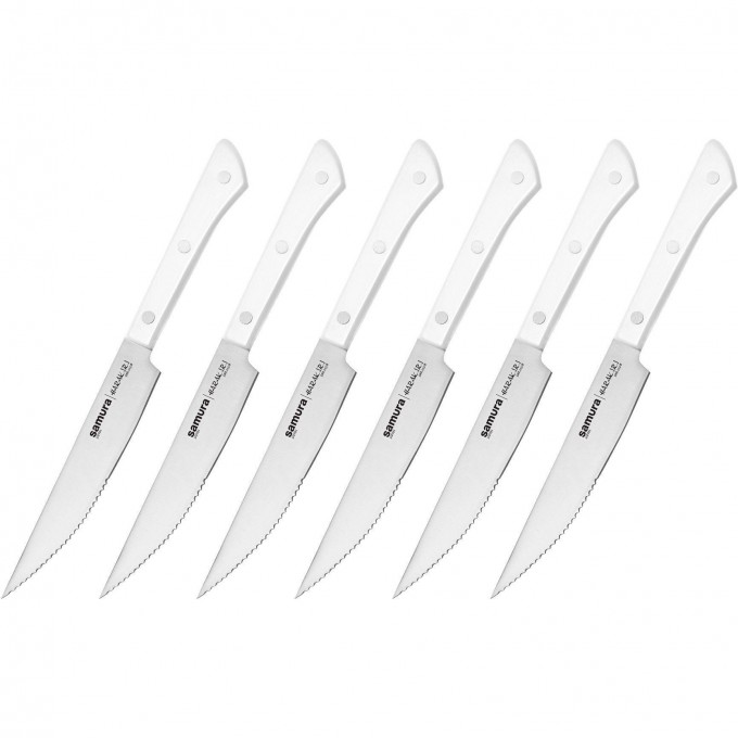 Набор стейковых ножей SAMURA HARAKIRI 31 (125мм) SHR-0260W/K Набор стейковых ножей SAMURA HARAKIRI 31 (125мм) SHR-0260W/K